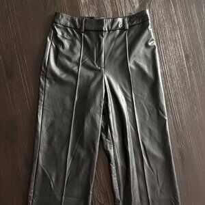 Express Cropped Straight High Rise Faux Leather Pant - Size 2L